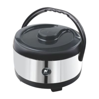 Daacchi Silver & Black 8000ml Stainless Steel Insulated Casserole-DLY-CR-11000