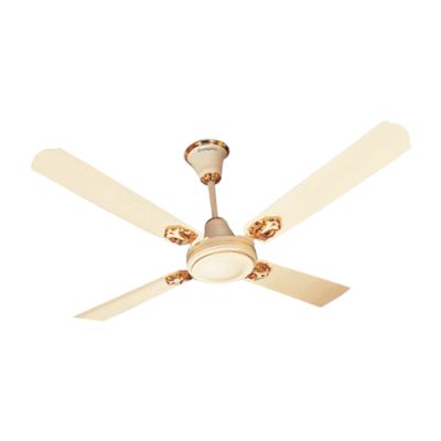 Crompton Dec’Air 1200mm Ivory Designer Ceiling Fan with Decorative Gold Trims