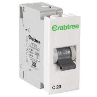 Crabtree Amare 20 A DP 'C' Mini MCB DCNNCDPA02000MR