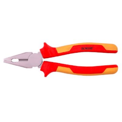 De Neers Combination Plier/Lineman Plier Dipped Insulated-200mm-8-Stainless Steel-Red