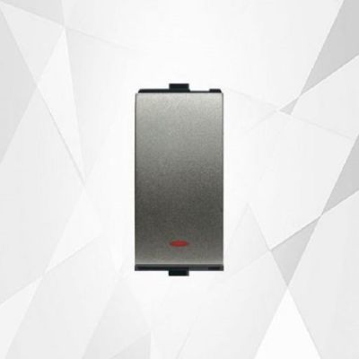 Diamond Carissa Velvet Black 10A 1 Way Switch With Indicator-CR002