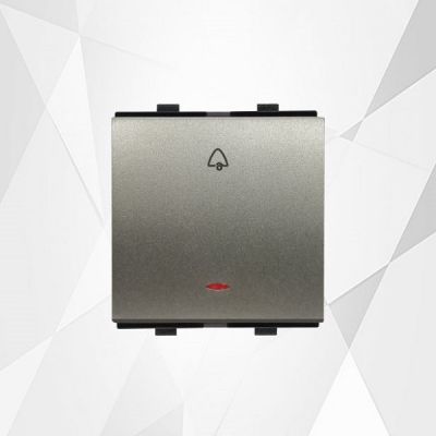 Diamond Carissa Velvet Black 2 Module 10A Bell Push With Indicator-CR010