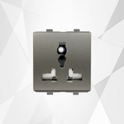 Diamond Carissa Velvet Black 13A International Socket With Shutter-CR021