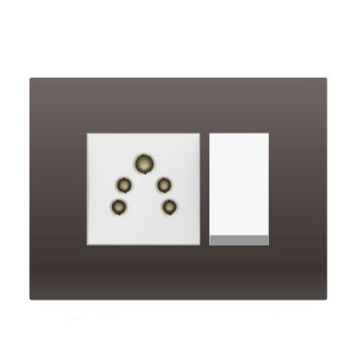 Diamond Carissa Graphite Magnesia 4M Metallic Cover Plate With Base Plate-CRP04