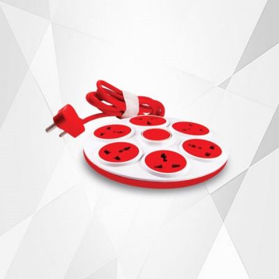 Diamond Carissa Red and White D360 Power Strip Extension Box-CRPS01