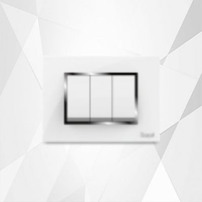 Diamond Fabia Cover Plate With Base Plate FBP01-White