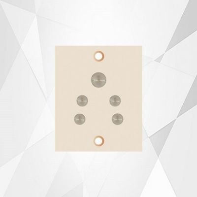 Diamond Gold Urea Glossy White 5 Pin Socket-GD006