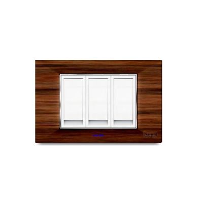 Diamond Lustre Dark Wood 6M Textured Base Plate with Blue LED Indicator-LTP05