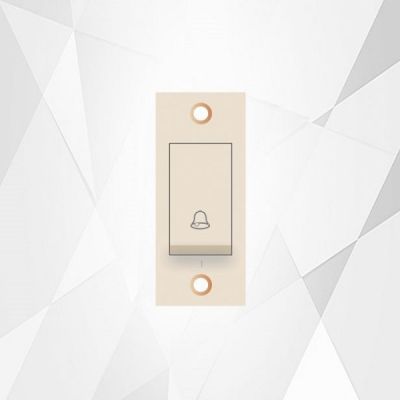 Diamond Gold Urea Glossy White 6A Mega Bell Push Switch-ME003