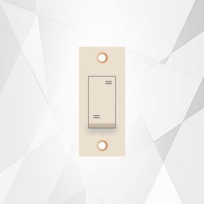 Diamond Gold Urea Glossy White 6A Mini 2 Way Switch-MN002