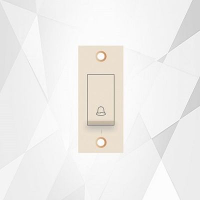 Diamond Gold Urea Glossy White 6A Mini Bell Push Switch-MN003