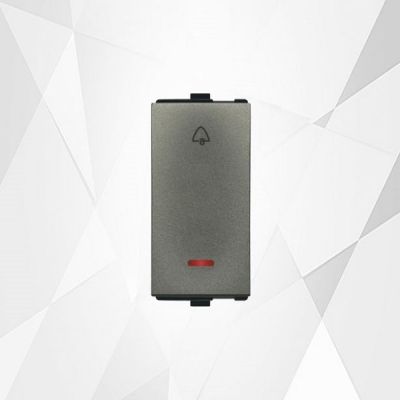 Diamond Nexus Velvet Black 6A Bell Push With Indicator-NX003