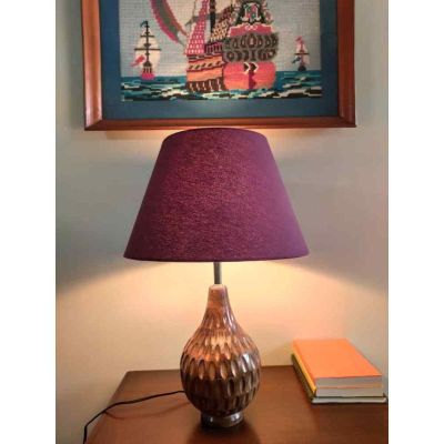 Divine Trend Wooden Hand Carved Table Lamp With Shade DTT-W527NE-Beige