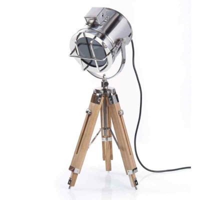 Divine Trend Wooden Natural Tripod Table Lamp With Spot Light DTT-WTRSL532NN