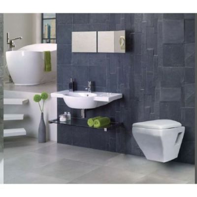 Elegant Casa Wall Hung Water Closet 10-White-180MM-P Trap