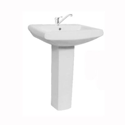 Elegant Casa Basin with Pedestal 137-Ivory