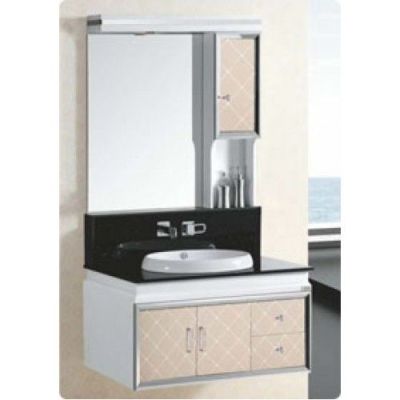 Elegant Casa PVC Bathroom Cabinet with Mirror and Side Cabinet-PVC-207