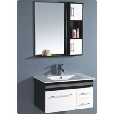 Elegant Casa PVC Bathroom Cabinet with Mirror and Side Cabinet-PVC-208