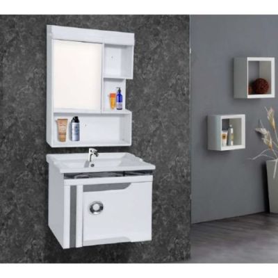 Elegant Casa PVC Bathroom Cabinet with Mirror and Self-PVC-229