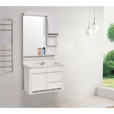 Elegant Casa PVC Bathroom Cabinet with Mirror and Side Cabinet-PVC-230