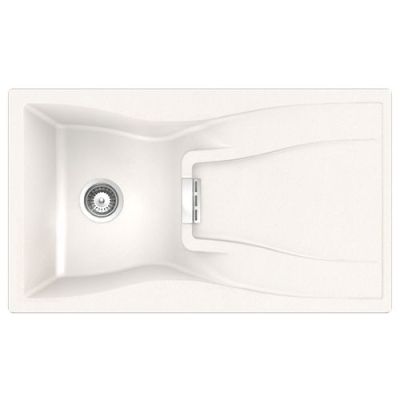 Nirali Elara WB 1 Single Bowl With Drainer Kitchen Sink-Madma Black