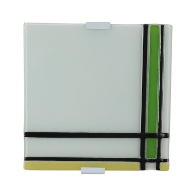 Eliante White Glass Wall Light Green & Yellow-87502
