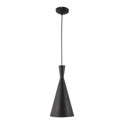 Eliante Contemporary Black Metal Single Hanging Light-CONE-HL-BK-GD