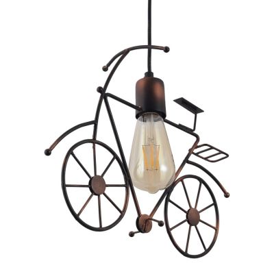 Eliante Contemporary Copper Cycle Single Hanging Light