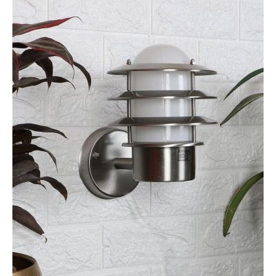 Eliante Serenidad Silver 7x9x7Inch Mild Steel Out Door Wall Light Eliante-DH01-210A-E27