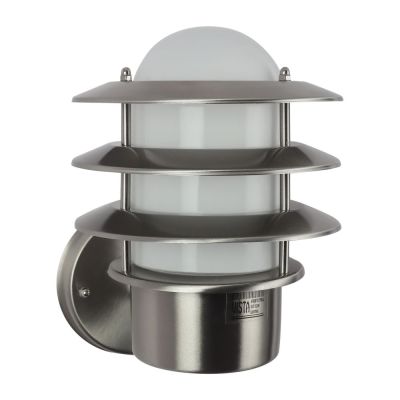 Eliante Silver Metal Outdoor Wall Light White Glass-DH01-210A