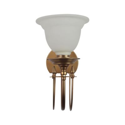 Eliante Golden Wall Light White Glass-ROSE-GD