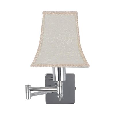 Eliante Silver Metal Wall Light White Fabric Shade-S-101-1W