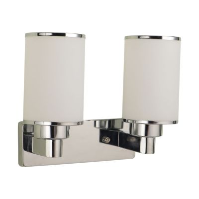 Eliante Silver Wall Light White Glass-S-169-2W