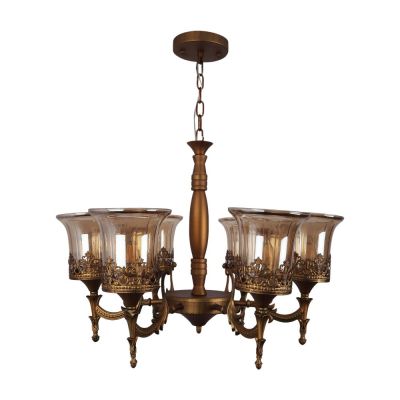Eliante Golden Metal Chandelier 6 Lamps Gold-S-197-6LP