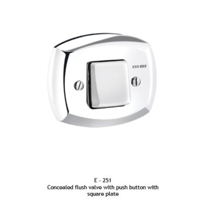 ESS ESS Concealed Flush Valve With Push Button Square Plate - E-251