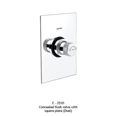 ESS ESS Concealed Single Flush Valve with Metropole Square Plate - E-251D