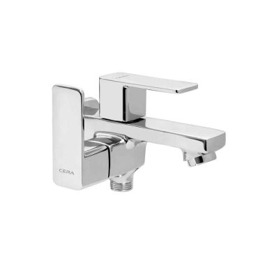 Cera Ruby 2-Way Bib Cock With Single Handle & Wall Flange-F1005161