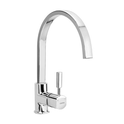 Cera Gayle Single Lever Sink Mixer Table Mounted with 235mm Long Swivel Spout & Long Braided Connection Pipe-F1014551