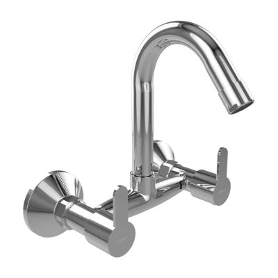 Cera Victor Single Lever Sink Mixer Wall Mounted with 7.5Inch Long Swivel Spout & Wall Flange-F1015501