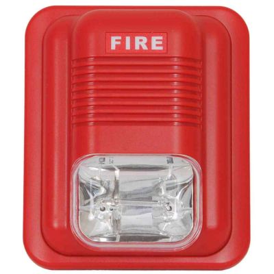 Faradays Fire Alarm Strobe Siren Polycarbonate-Red-FM-203