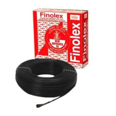 Finolex Black 4.00 sq mm Flame Retardant PVC Insulated Project Pack Home Cable-10306016
