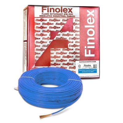 Finolex Blue 1.50 sq mm Flame Retardant PVC Insulated Silver Pack Home Cable-10314