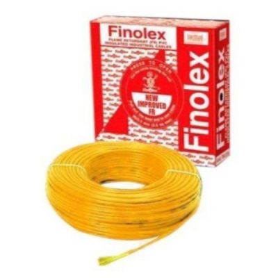 Finolex Yellow 50 sq mm 100mtr Single Core Heavy Duty Unsheathed Flexible Cable 14212