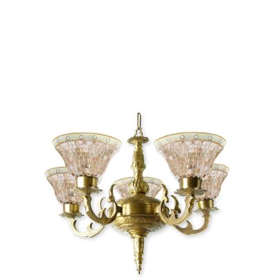 Fos Lighting Meenakshi Golden Katora Chandelier-CH000141