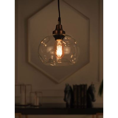 Fos Lighting Contemporary Copper Distorted Spot 8 Inch Glass Pendant Light-HL000394