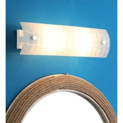 Fos Lighting Frosted Checkered Mirror Light-40W-ML000002