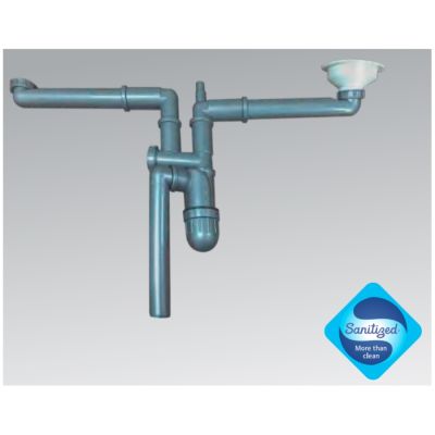 Franke Plumbing Kit-2 Bowl Siphon Sanitized Fully Assembled-112.0551.365