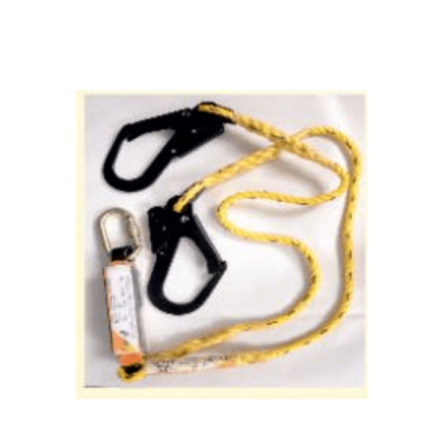 Freefall PP Rope Lanyard (One Side Energy Absorbe And Other Side Double Lanyard With Hook FF-117F) - FFD-3171EA