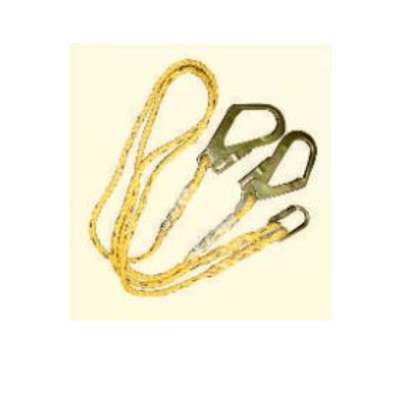 Freefall PP Rope Lanyard (One Side Hook FF-121 And Other Side Double Lanyard With Hook FF-117F) - FFD-3177F
