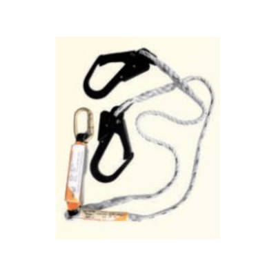 Freefall Polyamide Rope Lanyard (One Side Hook FF-121 With Energy Absorber And Other Side Double Lanyard With Hook FF-117F) - FFD-4171EA